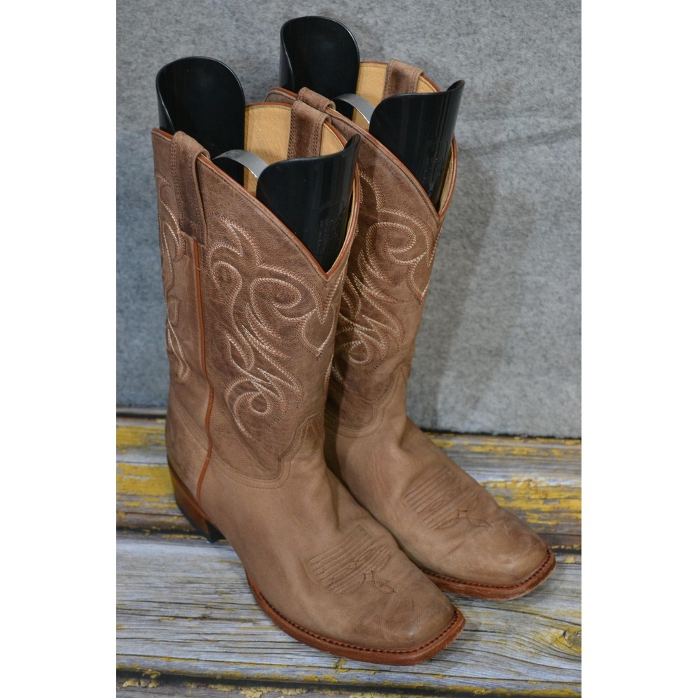 Shyanne DARBY Boots Womens 11 M Brown Leather Square Toe Western Cowboy BBW198